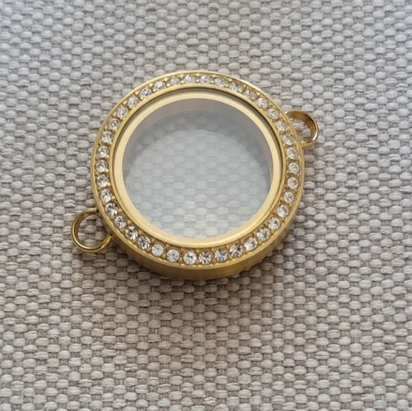 ORIGAMI OWL Swarovski Gold Link Locket ONLY - Picture 4 of 7